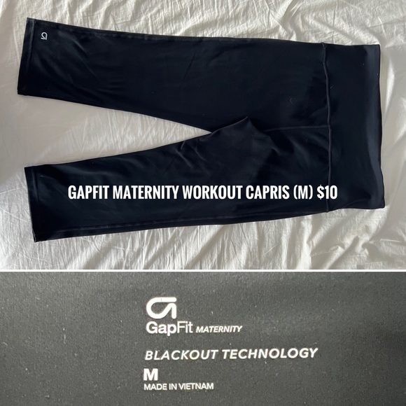 GapFit Maternity Blackout Capris - Picture 1 of 1